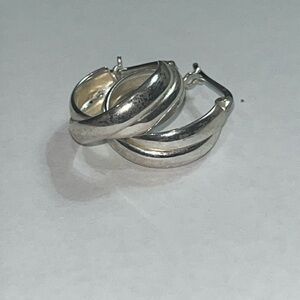 Sterling silver double hoops 🐞 3 for $15 sale!